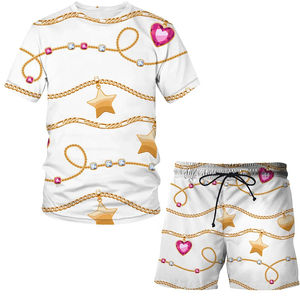 Men's Summer Breathable Quick Dry 100% Cotton Fashion Shorts and T-Shirt <b>Set</b> Plus Size Casual High Street Style <b>Twin</b> <b>Set</b> - Product Image 1