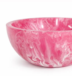 Handmade Resin Serving <b>Bowl</b> <b>Pink</b> Glossy Salad <b>Bowl</b>, 6.8 Inch Diameter - Product Image 4