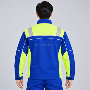 เสื้อแจ็คเก็ตทำงานแบบสะท้อนแสงกันน้ำสำหรับผู้ชาย สีเหลือง สำหรับงานรักษาความปลอดภัย พร้อมบริการจัดส่ง - Product Image 4