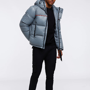 Vestes matelassées imperméables en polyester pour hommes High Street 2026, design personnalisé avec capuche, service OEM du Pakistan - Product Image 3
