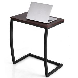 <b>C</b>-Shaped Steel Frame Sofa <b>Side</b> End <b>Table</b> with Laptop Stand - Product Image 6