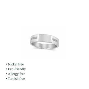 925 Sterling <b>Silver</b> CZ Cluster Ring Pave Setting Geometric Design Classic Style Unisex Wedding Jewelry - Product Image 2