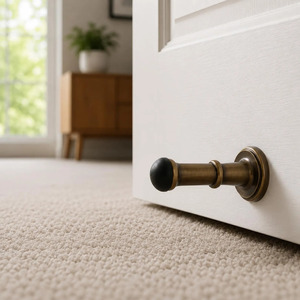SHUBHAM Tope de Puerta de Latón con Parte Superior de Goma, Protector de Puerta Metálico para Suelo, Decoración para Entrada del Hogar - Product Image 4