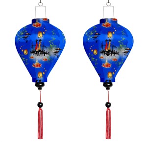 Linterna artística de seda hecha a mano en Vietnam, linterna de tela para iluminación, ideal para bodas elegantes, festivales, fiestas, decoración del hogar y jardín. - Product Image 1