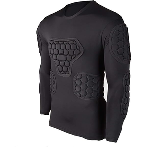Flexible Com Bat <b>Padded</b> Compression Shirts Pants EVA Goalie Guard Gear Set High Density <b>Foam</b> <b>Padded</b> Sport Leggings Shirt - Product Image 5