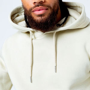 Ensemble de survêtement à capuche crème pour homme, sweat-shirt à manches longues avec poches latérales, tenue décontractée d'automne, couleur unie, respirant, coupe régulière - Product Image 4