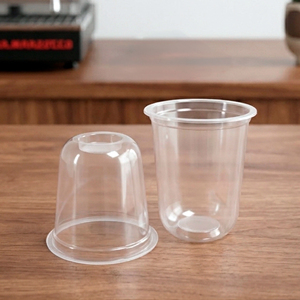 PP <b>Plastic</b> <b>Cup</b> With Dome Lid 95mm Diameter Disposable Beverage <b>Cup</b> for Coffee Tea Juice Transparent <b>Plastic</b> <b>Cup</b> - Product Image 2