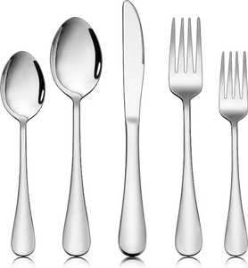 Ensemble de couverts en bambou écologique, ustensiles réutilisables, vaisselle durable pour la cuisine, le pique-nique, les voyages, la table, accessoires - Product Image 4