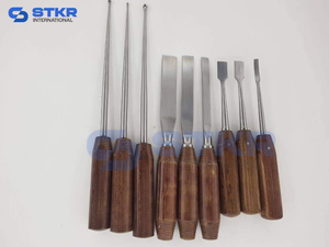 Juego de 9 Piezas de Herramientas Ortopédicas: Cincel para Osteotomía, Elevador Perióstico, Cureta Ósea - Product Image 3