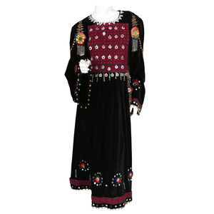 Vestido Afgano Kutchi en Oferta, Vestido Étnico Afgano Hecho a Mano con Espejos, Vestido Tradicional de la Cultura Afgana para Mujer - Product Image 3