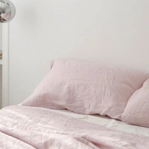 Housse de coussin carrée en lin tissé respirant couleur camel uni pour la literie domestique - Product Image 3