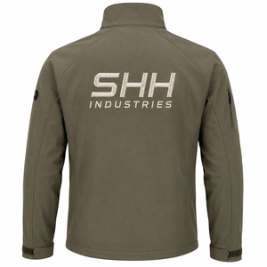 Veste Softshell Homme Personnalisée Imperméable Coupe-Vent Tactique pour Activités de Plein Air et Travail, Fermeture Éclair Intégrale, Col Montant, Logo Brodé, Vente en Gros OEM - Product Image 2