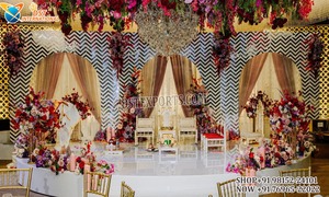 Classy & Chic Theme Engagement Stage <b>Panel</b> Decor Grand Palace Theme Wedding Stage <b>Mirror</b> Frames Rajasthani Jharokha Style <b>Mirror</b> - Product Image 5