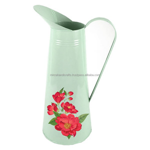 Jarra de Metal vintage única, diseño de flores personalizado, decorativo para ti mismo o regalarlo para bodas, inauguración de casa, Cristo - Product Image 2