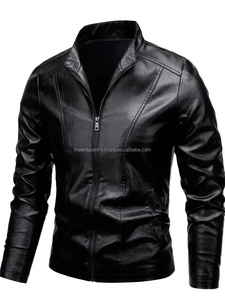 Veste de mode en cuir véritable personnalisée de haute qualité pour hommes Options de couleur personnalisées Conception à glissière Veste à prix de gros pour hommes - Product Image 5