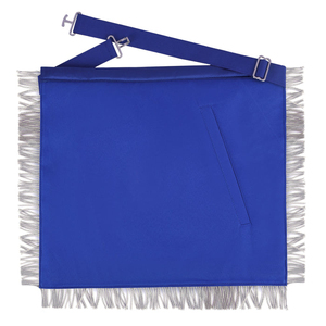 Tablier de maître de la franc-maçonnerie bleu - Broderie dorée avec tresse argentée, matériaux de qualité supérieure, broderie détaillée et qualité durable. - Product Image 2