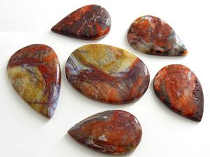 Vente en gros de pierres précieuses Cabochon lisses en Agate Crazy Lace marron, 40-60mm, magnifiques, très demandées, pierres de guérison pour pendentif - Product Image 2