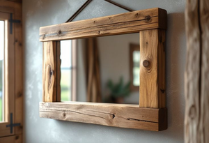 กรอบกระจกฝังกระดูกทรงกลม ลายดอกไม้ กระจกทำมือจากราชสถาน อินเดีย - Product Image 5