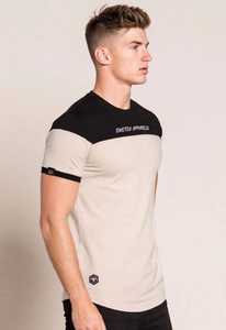 ONETEN APPARELS T-shirt Homme Slim Fit Color Block Manches Courtes Col Rond Bordure Contrastante Décontracté en Jersey de Coton - Product Image 2