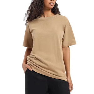 T-shirt en toile de coton pour femme de haute qualité, léger, respirant, décontracté, manches courtes, tendance, tenue quotidienne estivale - Product Image 1
