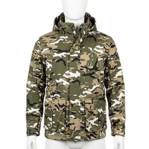 HYPEN SPORTS <b>Men's</b> Winter Outdoor Breathable <b>Soft</b> Stretch Waterproof <b>Soft</b> <b>Shell</b> Hunting <b>Jacket</b> Polyester/Cotton Acrylic Lining - Product Image 5