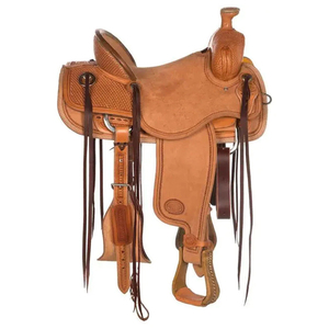 Sillín de Cuero SureMed Instruments para Caballo, Estilo Western, Ajustable, Antideslizante, Cómodo y Duradero, para Montar a Caballo, para Ranchos y para Atar Ganado - Product Image 3
