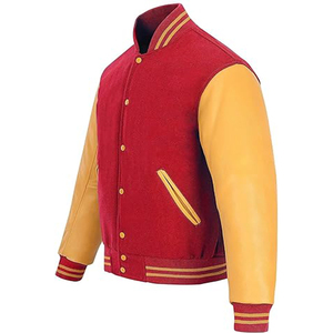 Varsity <b>Jacket</b>, Men's Casual Color Block Button up <b>Jacket</b> for Spring Fall School Baseball - Product Image 6
