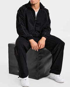 Plus Size Custom Oversize <b>Sweater</b> Track Jacket & Pants With Piping Two Piece Men's Tracksuits Breathable Gymwear Men Sweat Suits - Product Image 5