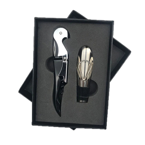 Sea Horse Knife Pourer 2pcs Set Black Box & Portable Outdoor Bar Tool Gift Box - Product Image 1