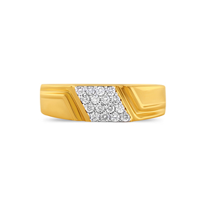 Anillo de Diamantes Premium para Hombre con Diseño de Cabeza Cuadrada en Oro Amarillo Sólido, Anillo de Boda, Joyería Fina - Product Image 3