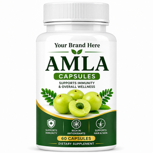Cápsulas de Amla de Marca Privada, Suplemento Dietético Herbal Vegano, Antioxidante Natural, OEM ODM - Product Image 4