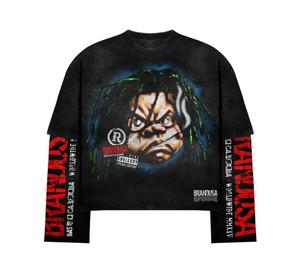 Camiseta Negra de Talla Grande para Hombre, Corte Regular, Manga Corta, Algodón Satinado, Transpirable, Sólida, Otoño, Casual, Hip Hop - Product Image 5