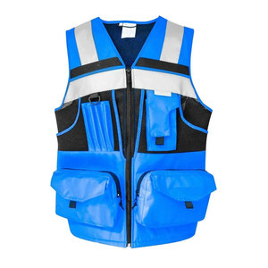 High Visibility Reflective Safety Vest Strong Protection Work <b>Jacket</b> with Strip for Personal Security & Construction <b>Workers</b> - Product Image 2