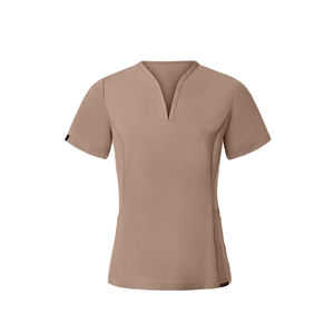 GLOWING NEON INDUSTRY Women V-Neck Scrub <b>Top</b> Set Logo Rayon Hospital Uniforms Blouse Short Sleeve Doctor Seamless Fusing Needle - Product Image 3