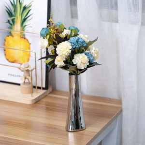 Wholesale Silver Metal Flower <b>Vases</b> Elegant Tabletop Decoration for Home Hotel and Villa Affordable Bulk Price - Product Image 5