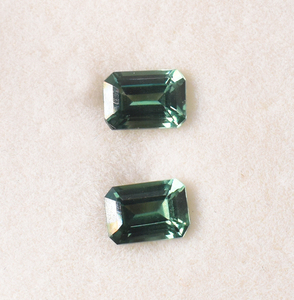 Paires d'émeraudes octogonales en tourmaline verte naturelle 7x5 mm 2,65 carats, pierres précieuses non montées pour la création de bijoux - Product Image 5