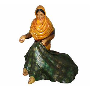 รูปปั้นสตรีชาวปัญจาบพร้อมเครื่องประดับงานแต่งงานแบบฟูลคารี รูปปั้นตกแต่งเวทีงานแต่งงาน รูปปั้นจัตติปัญจาบ ขายในออสเตรเลีย - Product Image 1