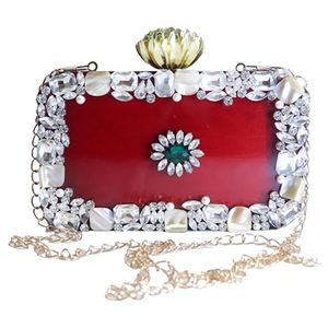 Bolso de mano de resina con bolsillo, cartera de diseñador, bolso de mano para novias, fiestas, y eventos, para mujer - Product Image 1