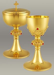 Cáliz y Ciborio de Metal Vintage para Culto Religioso con Estilo Antiguo y Brillo Duradero - Product Image 6