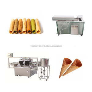 Équipement commercial industriel Ligne de production de cônes de gaufrettes Stroopwafel semi-automatique utilisée Machine à sucre pour rouleaux d'oeufs - Product Image 3