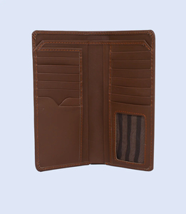 Designer Premium Fashion Card Holder Men's <b>Wallet</b> Genuine Leather <b>Long</b> Length Fold Custom Logo RFID High Quality Lightweight OEM - Product Image 2