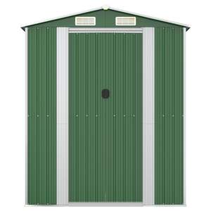 Abri de jardin en acier galvanisé 75.6 "x 75.2" x 87.8 "Hangars et produits de rangement de couleur verte - Product Image 4