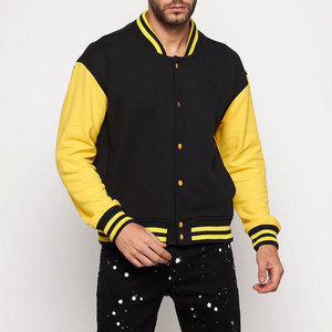 Customize Wholesale Men's Blank Winter Coats Letterman Team <b>Plain</b> Varsity Jackets Geometric Stand Collar - Product Image 4