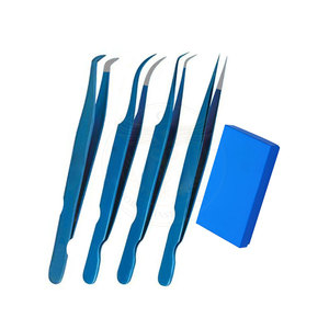 Pinzas para Pestañas de Acero Inoxidable de Precisión, Duraderas, con Punta Serrada, Herramienta de Extensión de Pestañas para el Cuidado de la Belleza, Ayudante Profesional de Maquillaje - Product Image 3