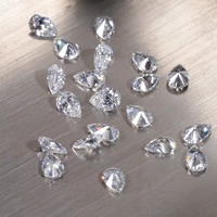 Diamantes Sueltos Sintéticos Cultivados en Laboratorio SHRAMAN DIAMOND, Forma de Pera, 0.12-0.135ct, Claridad VS1, Color D, Corte Excelente para Joyería