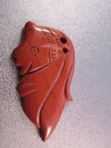 Colgante de Jaspe Rojo Tallado, Joyería de Piedra Preciosa Natural, Collar de Cristal Curativo, Colgante de Jaspe Rojo Hecho a Mano Único, 1 Pieza - Product Image 2