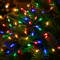 Guirlandes lumineuses LED flexibles en fil de cuivre, blanc chaud multicolore, pour arbre de Noël, chambre à coucher, fête et décoration de vacances