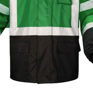 Veste de travail imperméable haute visibilité pour homme avec doublure polaire chaude, caractéristiques de sécurité, fabrication de vêtements de sécurité - Product Image 6