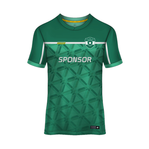 T-shirt en polyester tricoté écologique, vente en gros, impression de logo personnalisé, respirant, décontracté, pour homme - Product Image 5