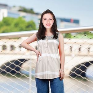 Canotta Estiva da Donna Senza Maniche, Ampia con Bottoni, Stile Gilet, Tie-Dye, Taglie Forti - Product Image 1